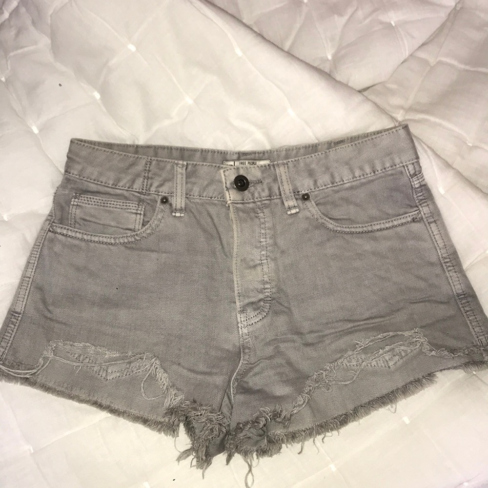 Free people denim grey shorts